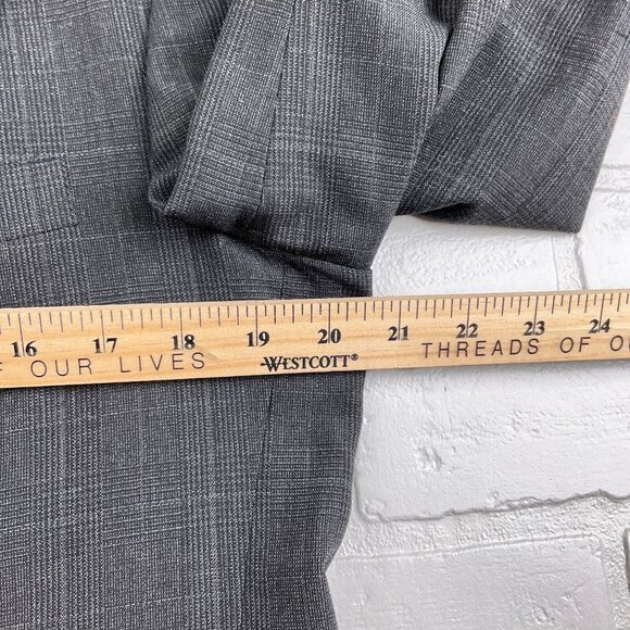 Cricketeer Blazer Men 40 Gray Black Glen Plaid Classic Career Wool Jacket VTG - Picture 11 of 16